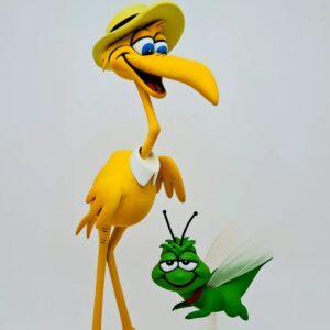 Crazylegs Crane with Dragonfly